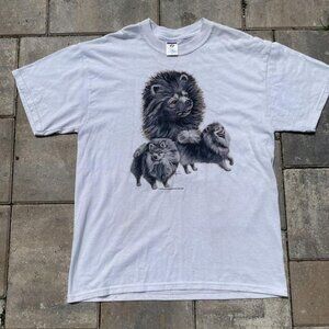 American Vintage Men's Grey and Blue T-shirt